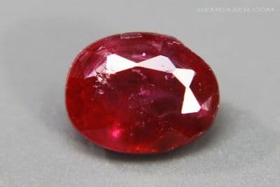 Chatham synthetic Ruby, faceted. 0.68 carat.  ** SOLD **