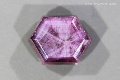 Chatoyant trapiche-Pattern Ruby cabochon, Pakistan. 6.12 carats. (Video)
