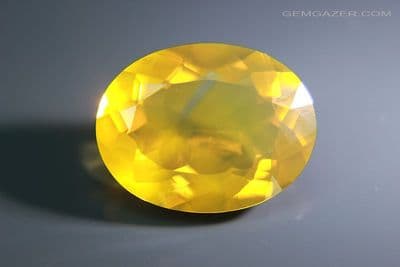 Cherry Opal (Fire Opal), orange-yellow faceted, Mexico. 11.17 carats.