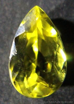 Chrysoberyl, greenish-yellow faceted, Brazil.  1.64 carats.