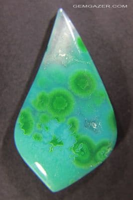 Chrysocolla and Malachite cabochon, Inspiration mine, Arizona USA.  31.45 carats.