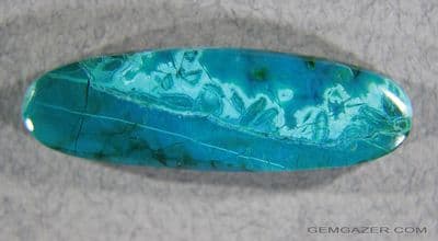 Chrysocolla cabochon, Inspiration mine, Arizona, USA.  23.30 carats.