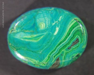 Chrysocolla & Malachite cabochon, Arizona USA. 21.58 carats.