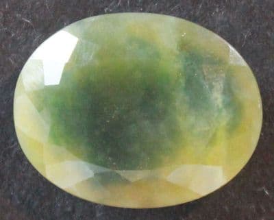 Chrysopal, aka Nickelian Opal, faceted, Brazil.   20.30 carats.