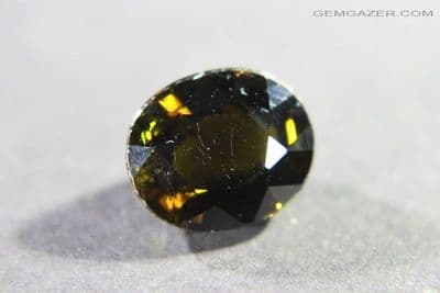 Colour-change Chrome Tourmaline, faceted, Mozambique. 3.28 carats.  ** SOLD **