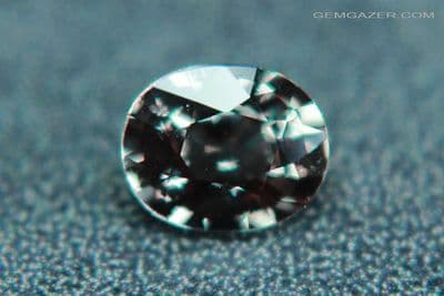 Colour change Garnet, blue-green to red, faceted, Tanzania. 1.22 carats.