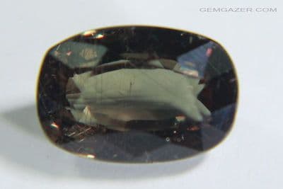 Colour change Garnet, brownish-green to red, faceted, Tanzania. 1.02 carats.