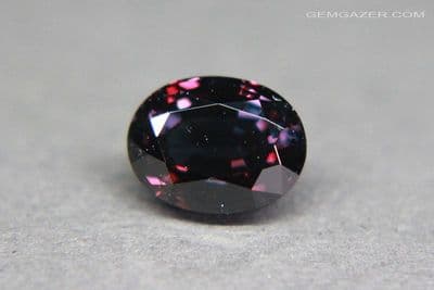 Colour change Garnet, purple-blue to red, faceted, Bekily, Madagascar. 2.63 carats (See video).