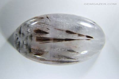 Colourless Quartz cabochon with Goethite inclusions, Brazil. 16.46 carats.