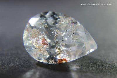 Colourless Topaz with Chlorite inclusions, faceted, Brazil.  31.39 carats.