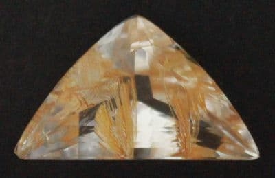 Colourless Topaz with Limonite inclusions, faceted, Brazil.   13.37 carats.