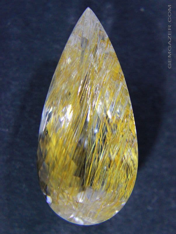 Colourless Topaz with Limonite inclusions faceted Brazil 26 52 carats
