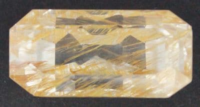 Colourless Topaz with Limonite inclusions, faceted,  Brazil.  35.45 carats.