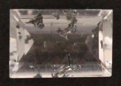 Colourless Topaz with Tantalite inclusions, faceted, Brazil.   4.43 carats.  ** SOLD **