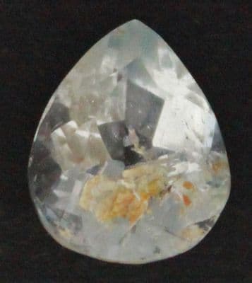 Colourless Topaz with white Mica inclusions, faceted, Brazil.   6.91cts.