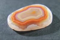 Condor Fortification Agate cabochon, Patagonia, Argentina.  35.72 carats.