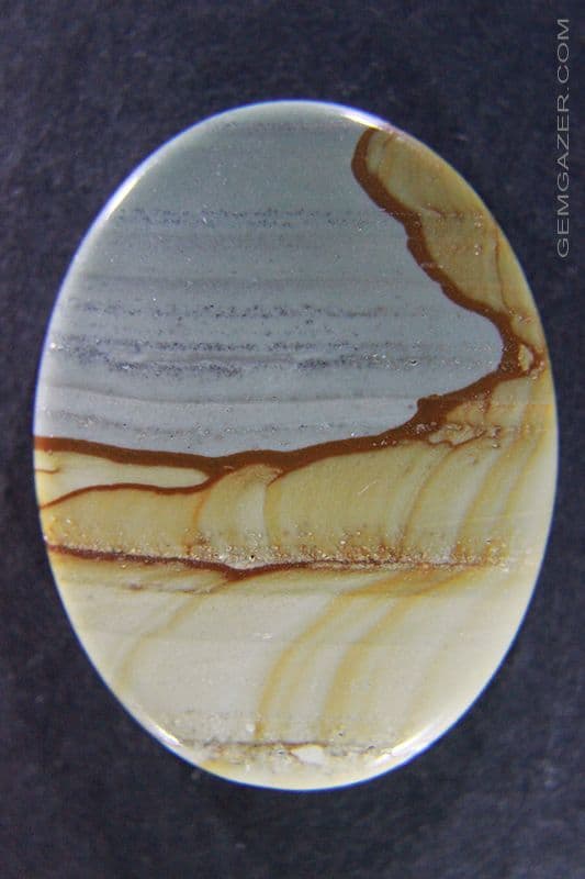 【レア】 ICELAND Pierre Ferrenbach 中古品 Cripple Creek scenic Jasper cabochon Oregon USA 44 65 carats