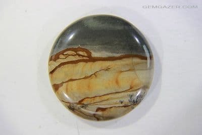 Cripple Creek scenic Jasper cabochon, Oregon, USA. 85.17 carats.