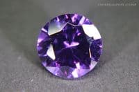 Cubic Zirconia (CZ), purple faceted. 6.22 carats.