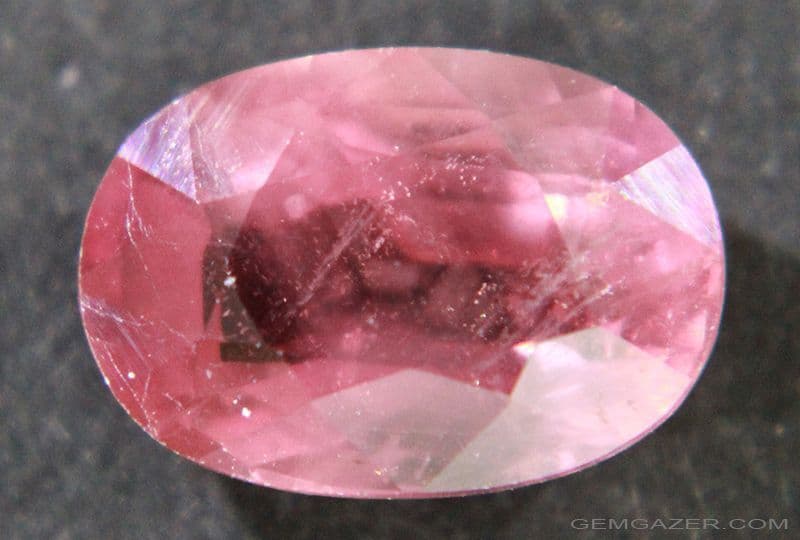 Dark pink Sapphire leadglass filled Madagascar 5 24 carats