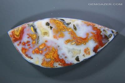 Death Valley Plume Agate cabochon,  California.  30.26 carats.