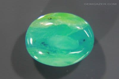 Dendritic Blue Opal cabochon, Peru. 2.50 carats.