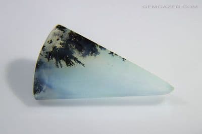 Dendritic blue Opal, faceted, Peru. 2.66 carats.