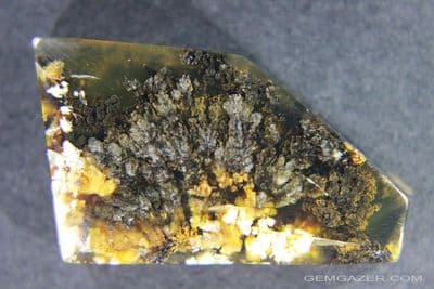 Dendritic Fire Opal cabochon, Mexico.  26.15 carats.