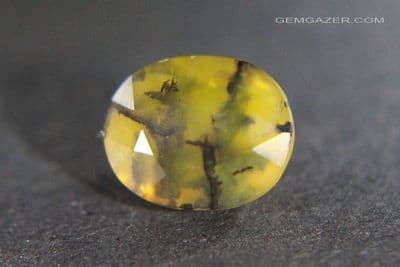 Dendritic Fire Opal, faceted, Madagascar.  4.92 carats.