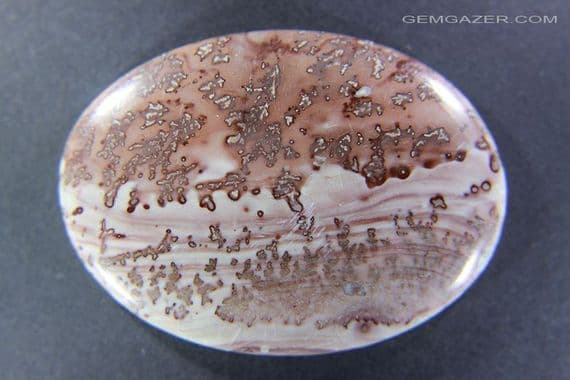 Dendritic Rhyolite cabochon, China. 86.68 carats.