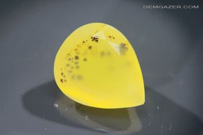 Dendritic yellow Opal, faceted, Brazil. 8.91 carats.