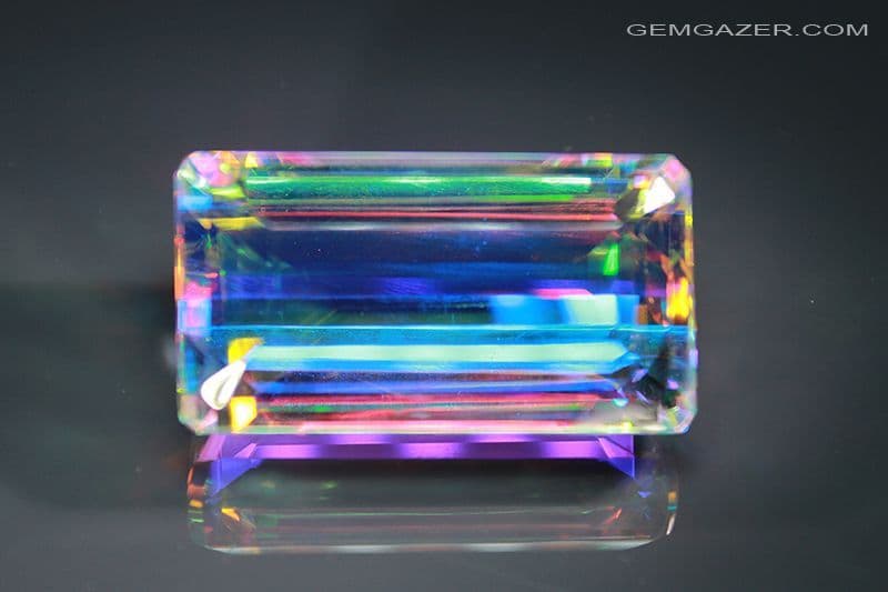 mystic - 香 ♩ Diffusion-treated Mystic Quartz faceted 127 24 carats