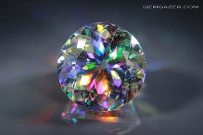 Diffusion-treated Mystic Quartz, faceted. 42.59 carats. (Video)  ** SOLD **