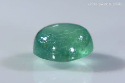 Emerald Cat's-Eye cabochon, Brazil. 0.40 carat. (See Video)