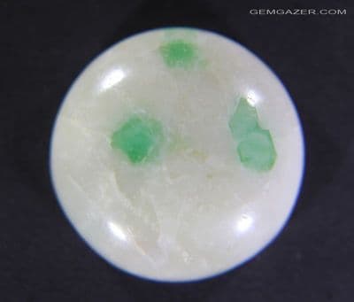 Emerald crystals in Quartzite matrix cabochon, Brazil. 13.30 carats.