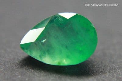 Emerald, faceted, Novo Era mine, Brazil.  1.37 carats.
