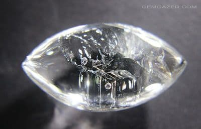 Enhydro Quartz cabochon with 2 moving bubbles, Madagascar. 56.13 carats (Video).