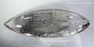 Enhydro Quartz cabochon with moving bubble. Madagascar. 83.14 carats. (Video)