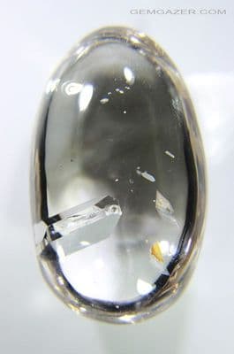 Enhydro Quartz cabochon with moving gas bubble, Madagascar. 60.00 carats (Video)