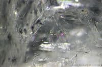 Ettringite, colourless faceted, Germany.  1.30 carats.
