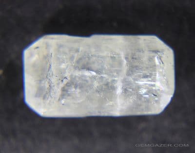 Ettringite, colourless faceted, Germany.  1.30 carats.