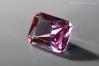Flame-fusion method (Verneuil) synthetic purple Sapphire, faceted. 3.87 carats.  ** SOLD **