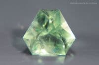 Fluorite, green faceted, fluorescent, County Durham, England. 4.42 carats (Video)