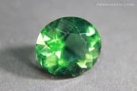 Fluorite, green faceted, fluorescent, County Durham, England. 7.04 carats.  ** SOLD **