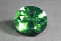 Fluorite, green faceted, fluorescent, County Durham, England. 7.04 carats.  ** SOLD **