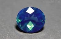 Fluorite, green faceted, fluorescent, County Durham, England. 7.04 carats.  ** SOLD **