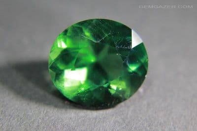 Fluorite, green faceted, fluorescent, County Durham, England. 7.04 carats.  ** SOLD **