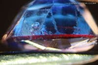 Garnet-topped Doublet, blue faceted. 2.01 carats.  ** SOLD **