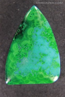 Gem Silica cabochon with Malachite, Arizona USA.  39.27 carats.  ** SOLD **