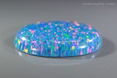 Gilson blue Opal simulant cabochon, France. 11.76 carats.  ** SOLD **